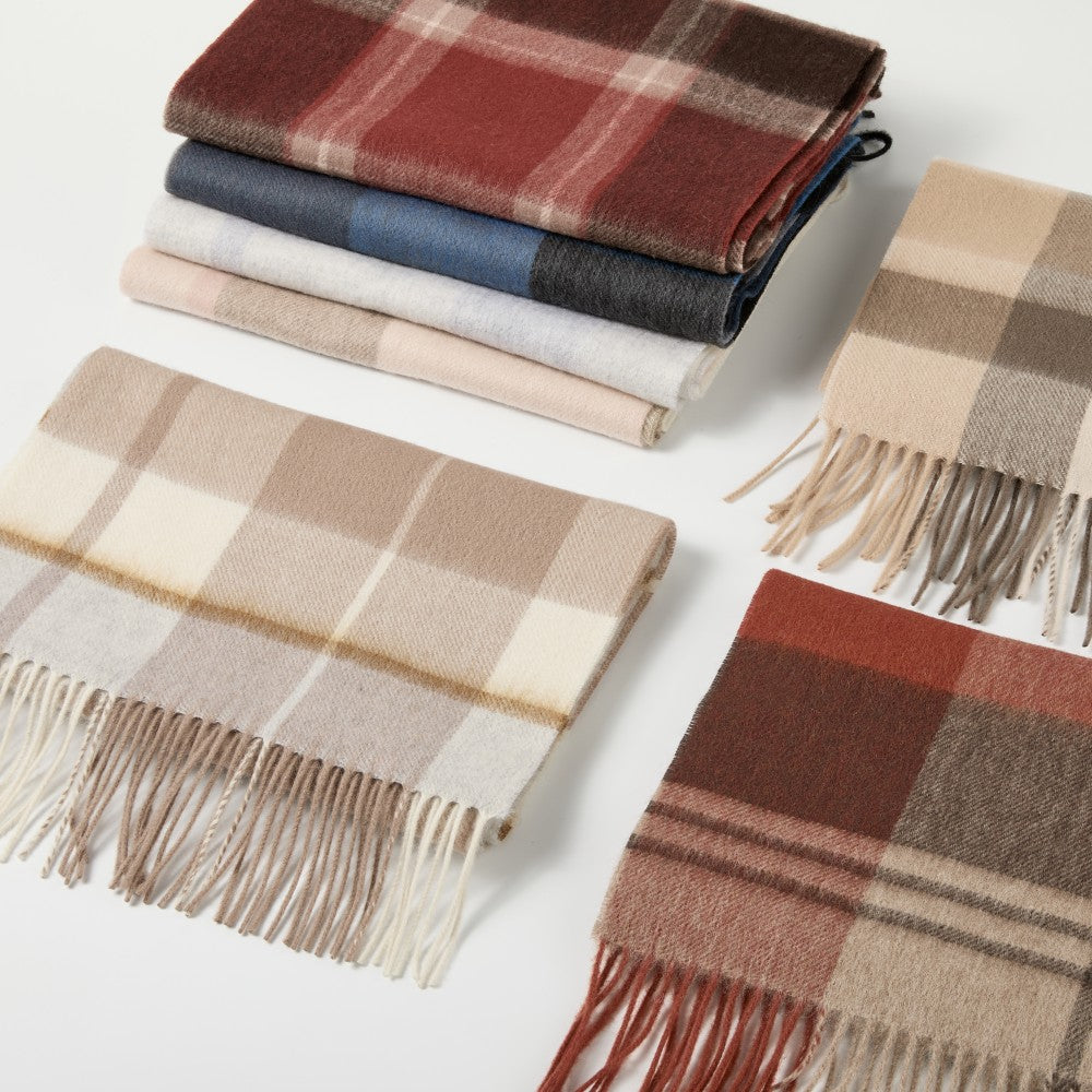 Blank 100% Sheep Wool Plaid Scarf Wholesale Foremost Hat-Wholesale & Custom Hats