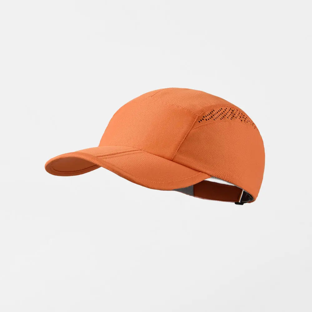 Blank Foldable Quick Dry Light Weight Running Cap - 5067 Orange foremosthat