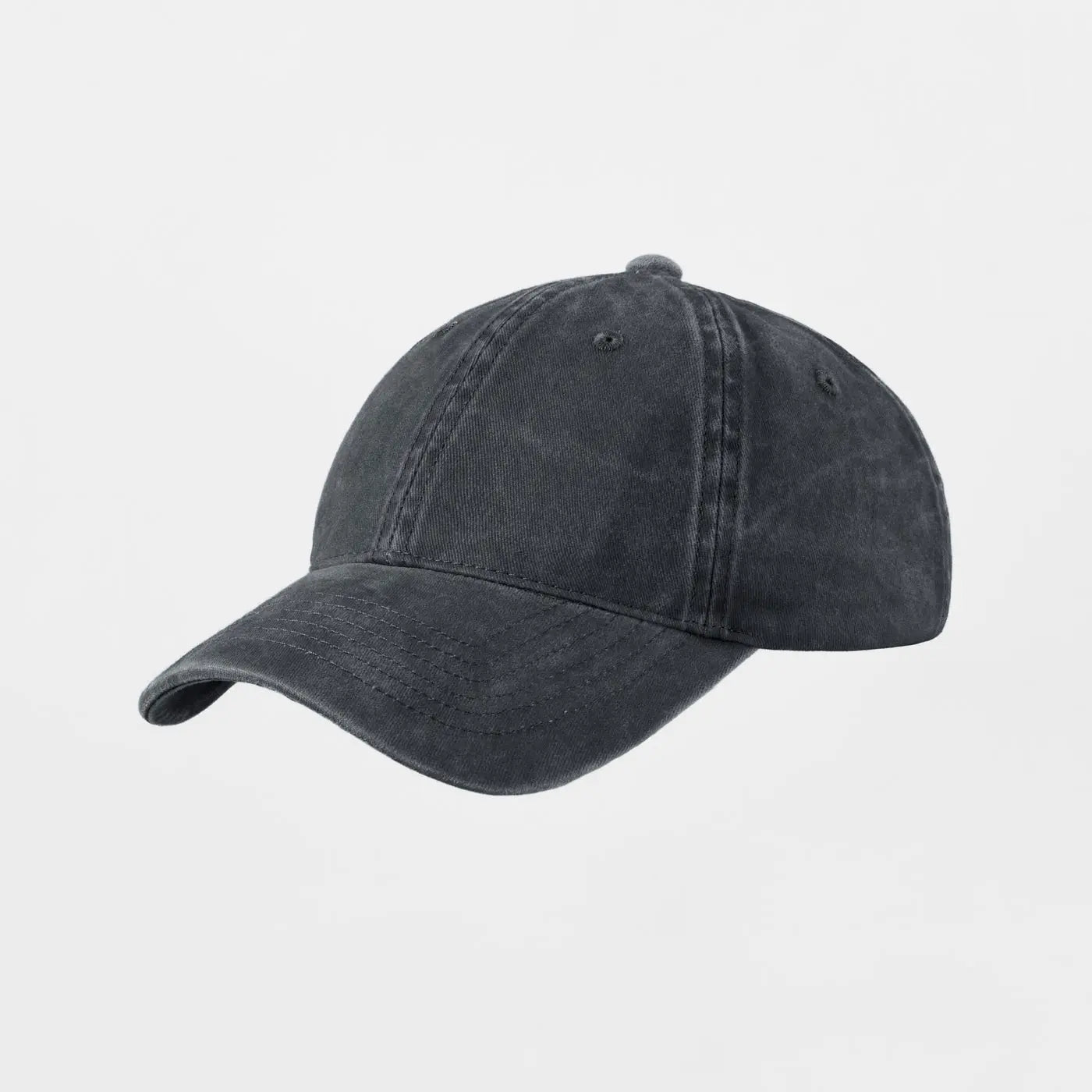 Blank Vintage Cotton Dad Hat - 6123 Black foremosthat