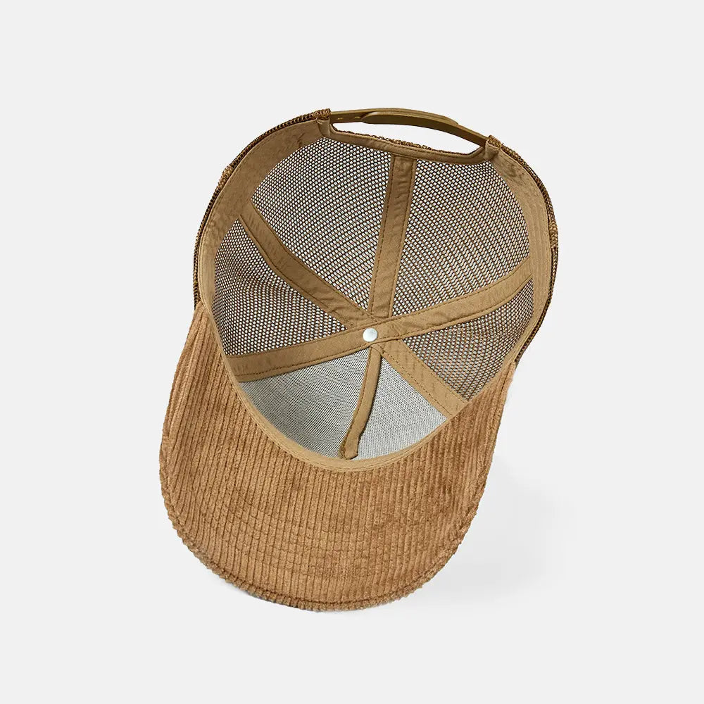 Blank 5 Panel Corduroy Trucker Hat - 5129 foremosthat