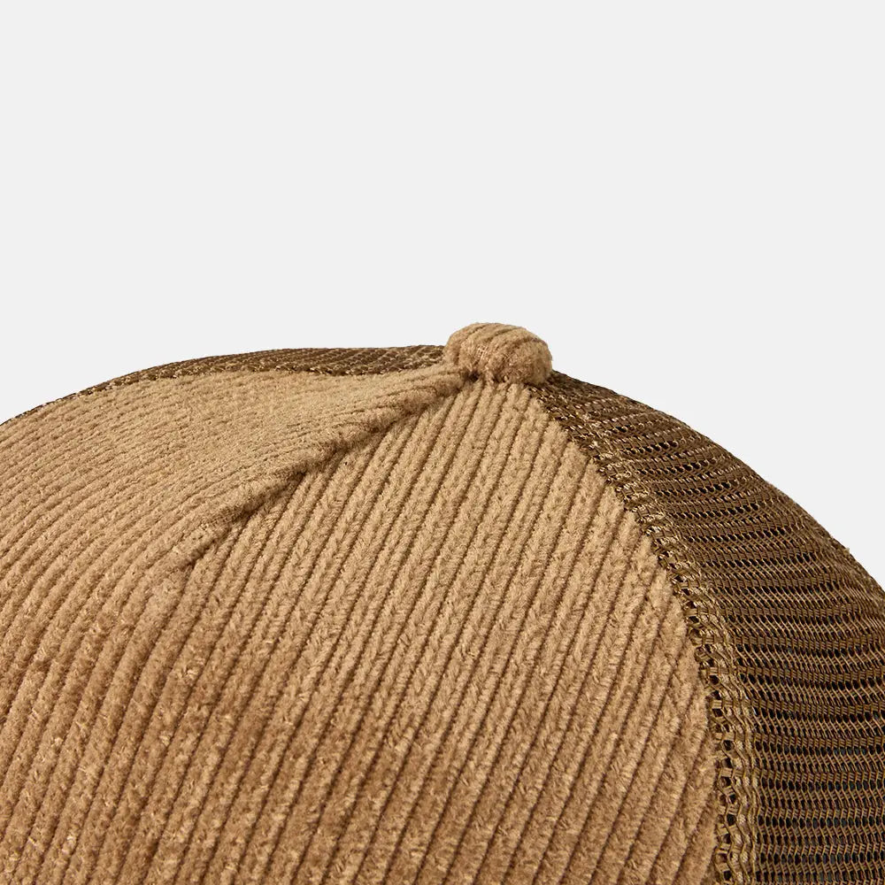 Blank 5 Panel Corduroy Trucker Hat - 5129 foremosthat