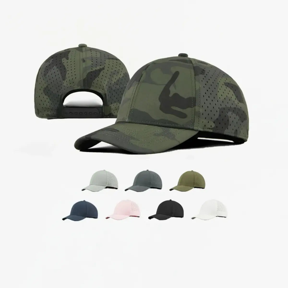 Blank 6 Panel Water Repellent Perforated Snapback Hats - 6266 Foremost Hat-Wholesale & Custom Hats