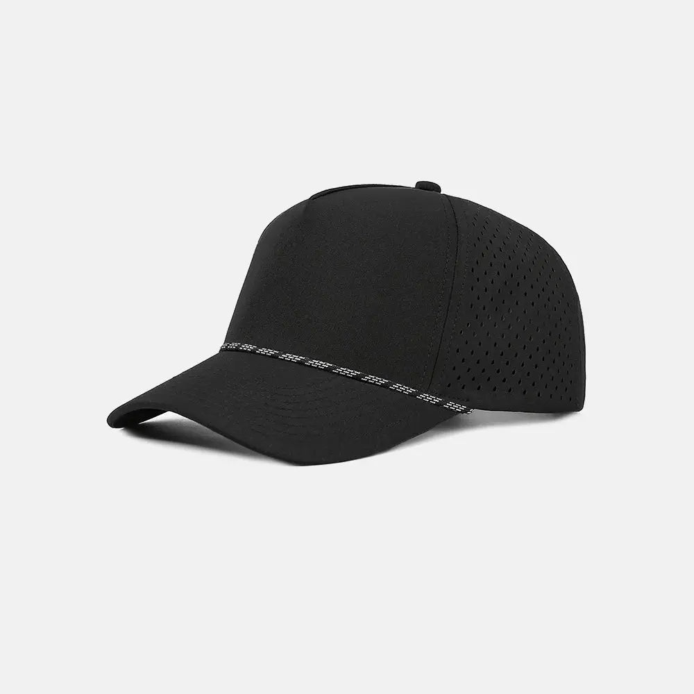 Blank Recycled Water Repellent Snapback Golf Rope Hat - 6526P  Black K126-25 Foremost Hat