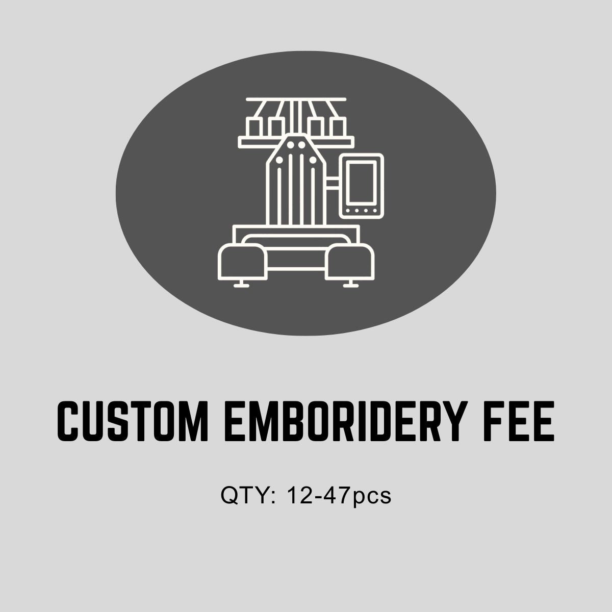 Custom Embroidery Fee 12–47 pcs foremosthat
