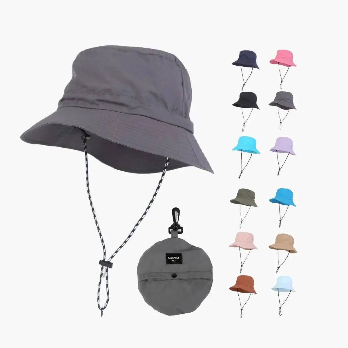 Blank Water Repellent Foldable Bucket Hat Wholesale - 128 Foremost Hat-Wholesale & Custom Hats