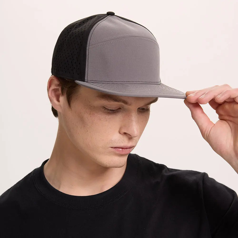 Blank 5 Panel Water Repellent Perforated Snapback Hat - 6023 foremosthat