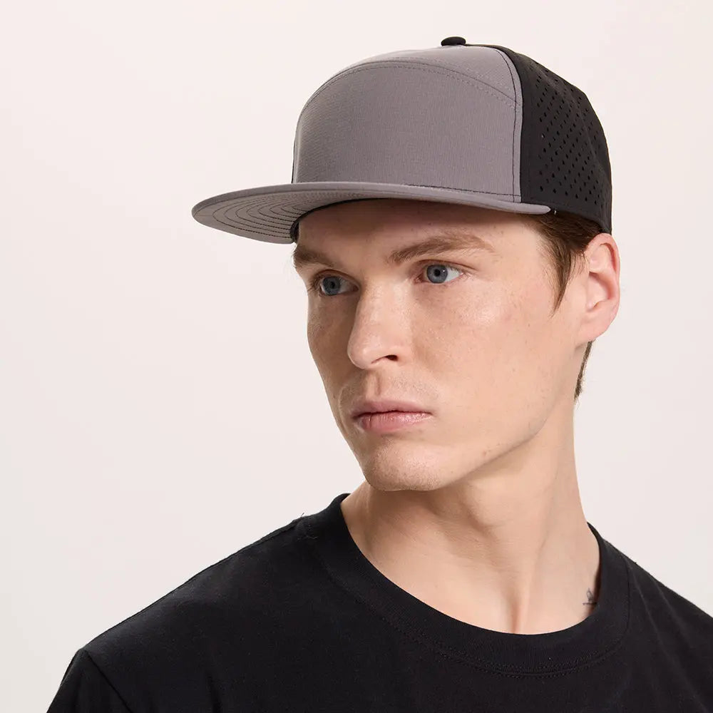 Blank 5 Panel Water Repellent Perforated Snapback Hat - 6023 foremosthat