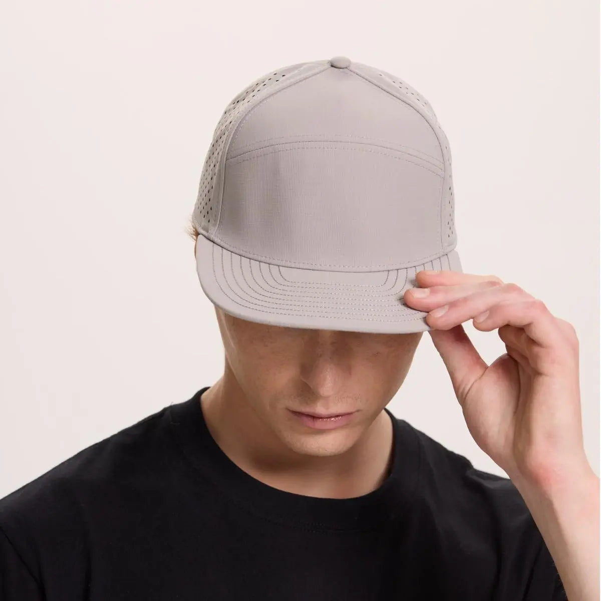 Blank 6 Panel Water Repellent Perforated Snapback Hat - 6023 Foremost Hat-Wholesale & Custom Hats
