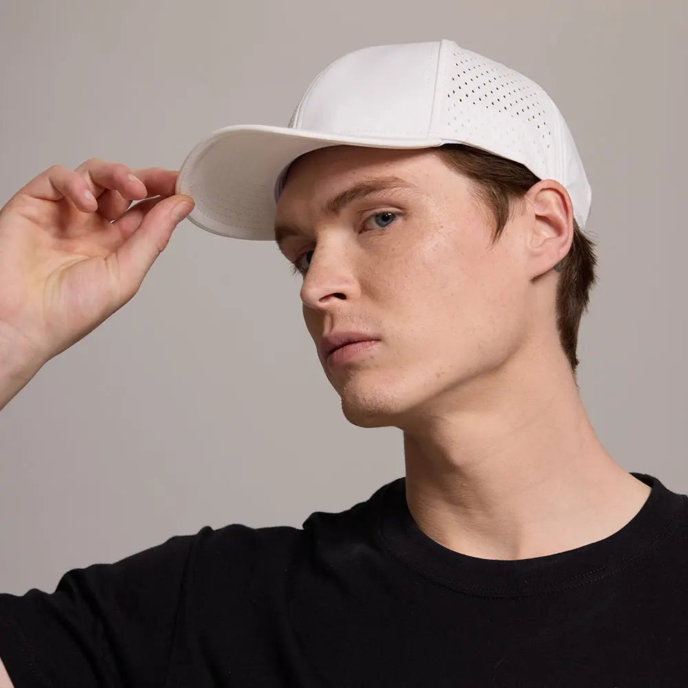 Blank 6 Panel Water Repellent Perforated Snapback Hats - 6266 foremosthat