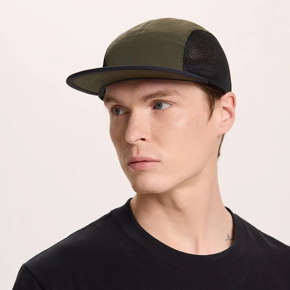 Blank 5 Panel Water Repellent Mesh Camper Hat - 5209 foremosthat