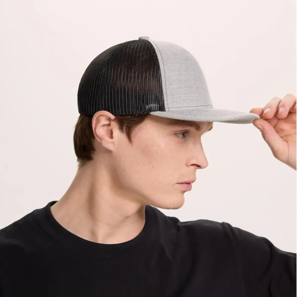 Blank 6 Panel Structured Mesh Trucker Hat Wholesale - 7018 Foremost Hat-Wholesale & Custom Hats
