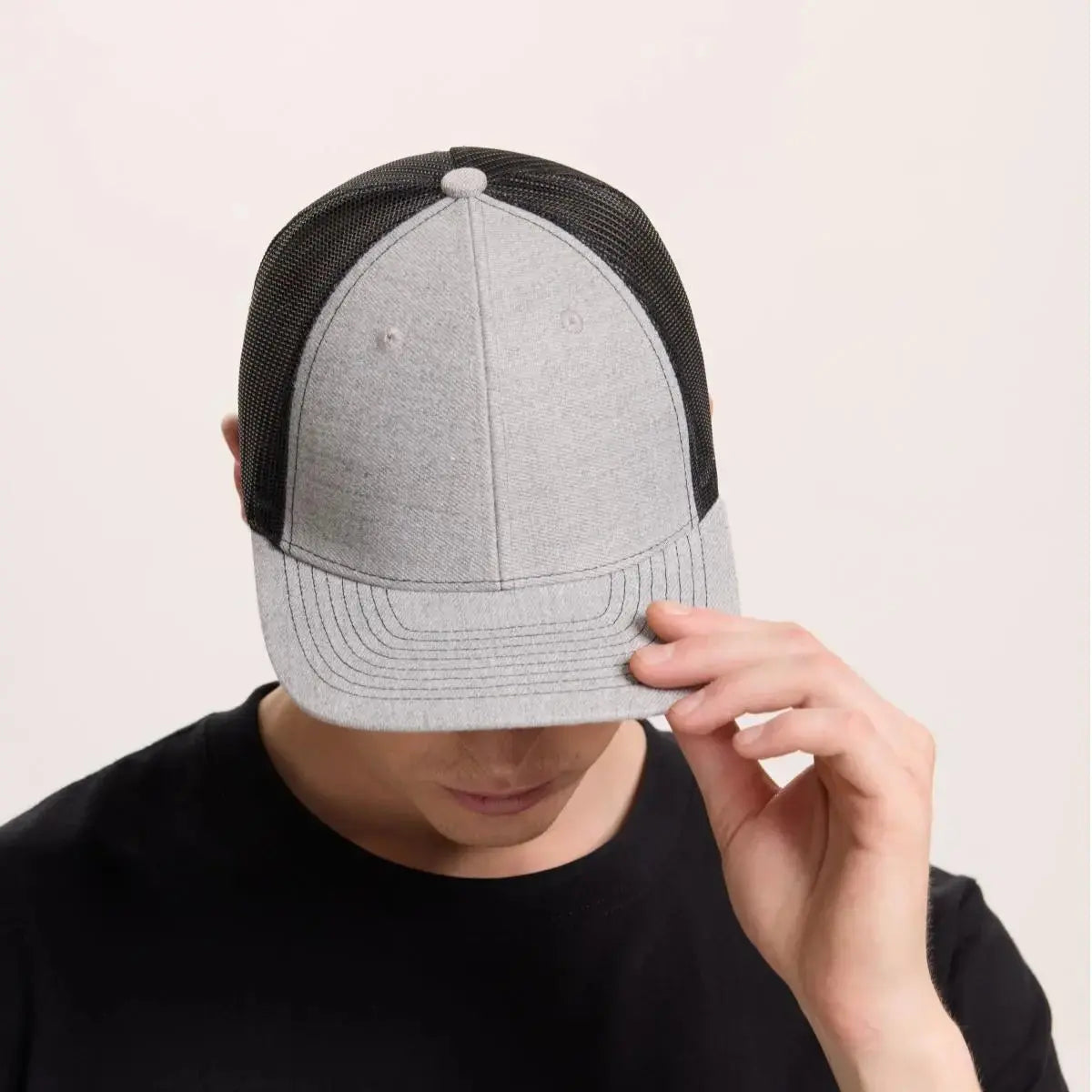 Blank 6 Panel Structured Mesh Trucker Hat Wholesale - 7018 Foremost Hat-Wholesale & Custom Hats