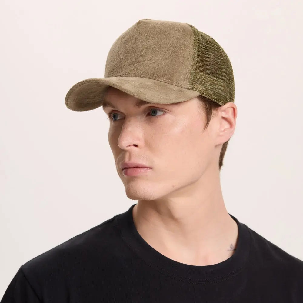 Blank 5 Panel Suede Trucker Hats Wholesale - 6710 foremosthat