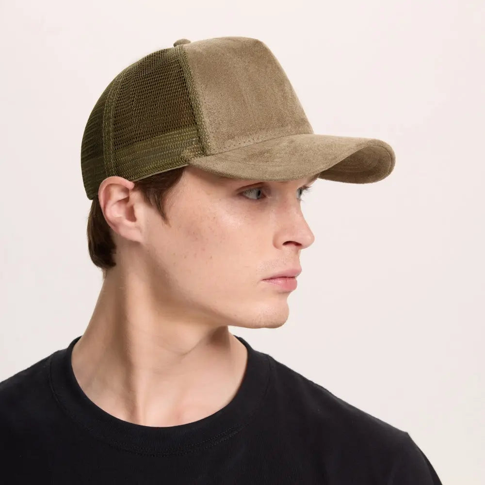 Blank 5 Panel Suede Trucker Hats Wholesale - 6710 foremosthat
