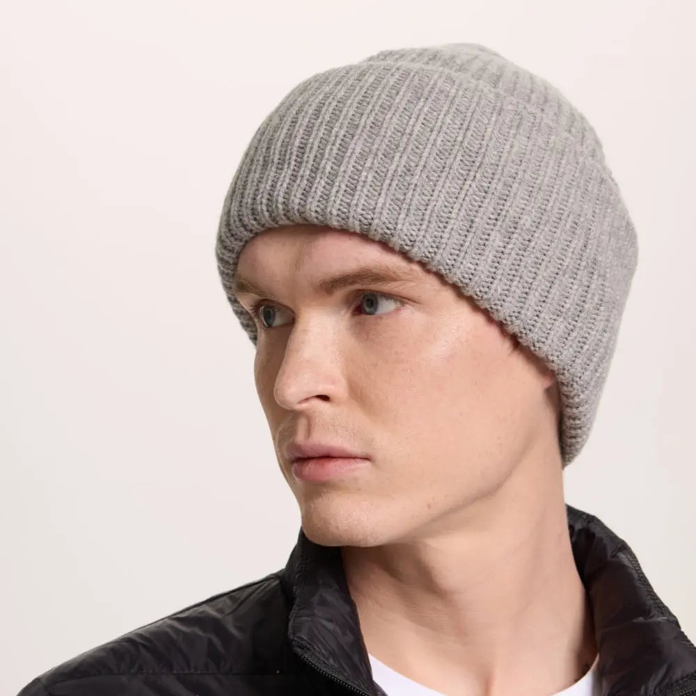 Blank High-Cuffed 100% Merino Wool Beanie - 1338 foremosthat