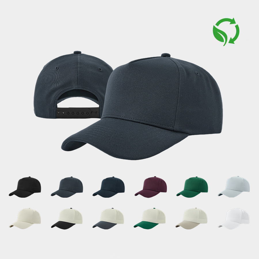 Blank 5 Panel Structured Recycled Baseball Cap Wholesale - 5462 Foremost Hat-Wholesale & Custom Hats