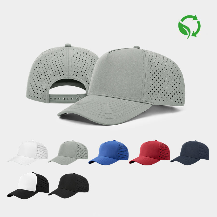 Blank 5 Panel Perforated Recycled Kids Golf Hat Wholesale - 5479 Foremost Hat-Wholesale & Custom Hats