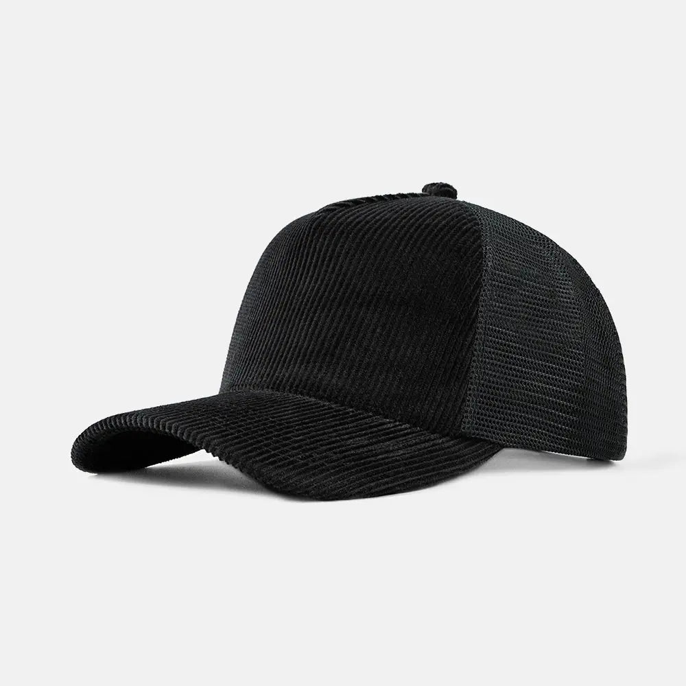 Blank 5 Panel Corduroy Trucker Hat - 5129 foremosthat
