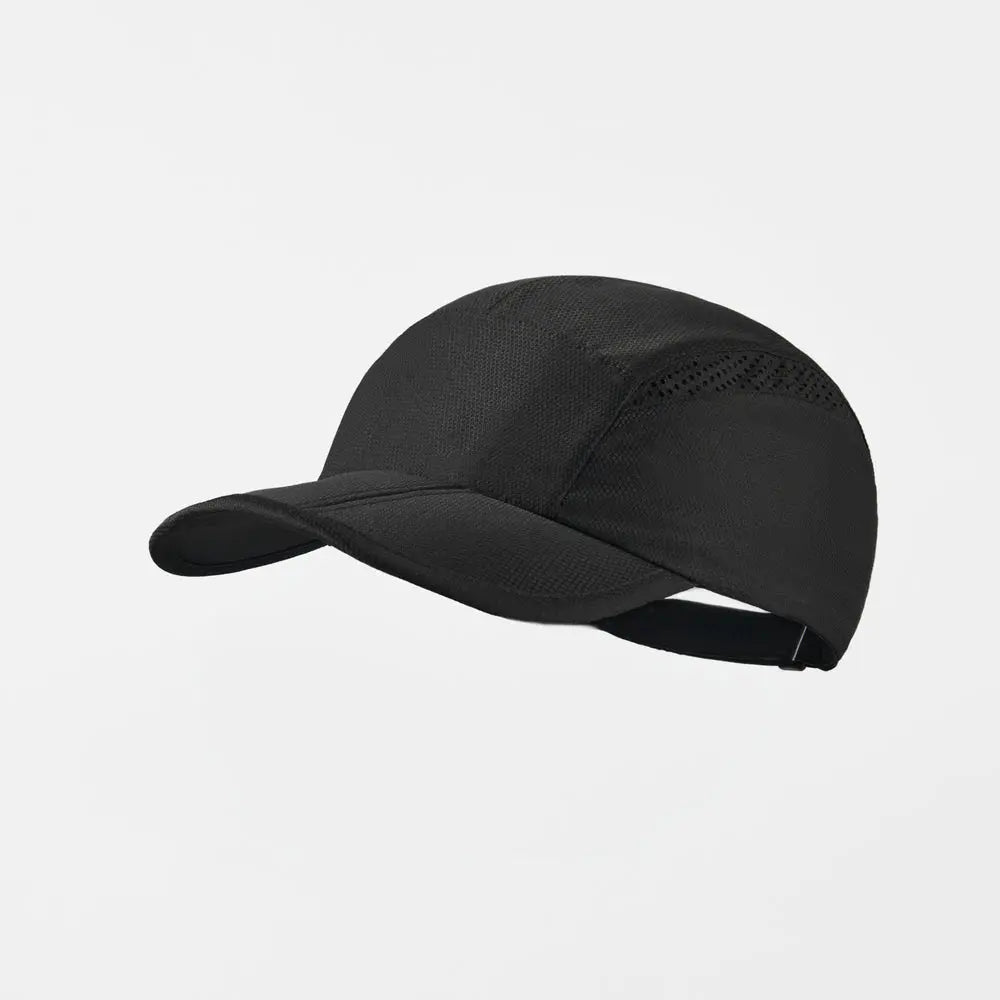Blank Foldable Quick Dry Light Weight Running Cap - 5067  Black foremosthat