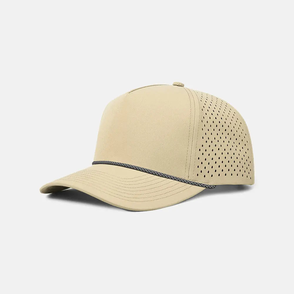 Blank Recycled Water Repellent Snapback Golf Rope Hat - 6526P Khaki K190-1 Foremost Hat