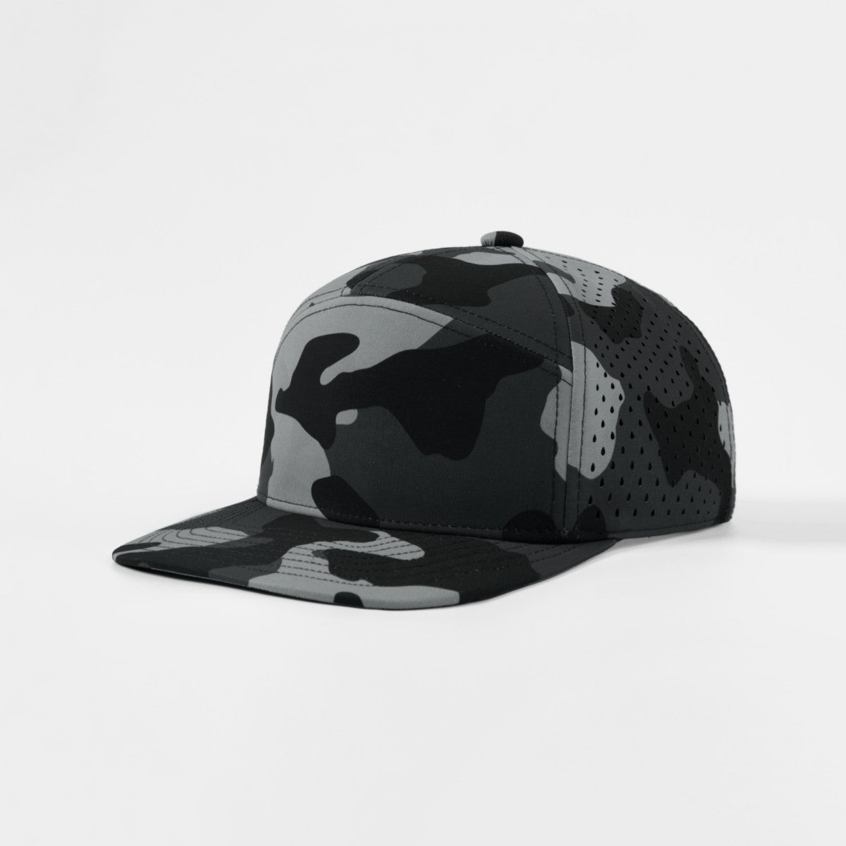 Blank Recycled 7 Panel Flat Bill Perforated Snapback Cap Wholesale - 6472 Foremost Hat-Wholesale & Custom Hats