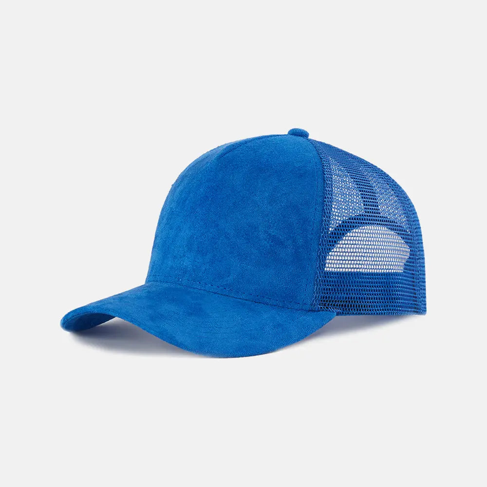 Blank 5 Panel Suede Trucker Hats Wholesale - 6710 foremosthat