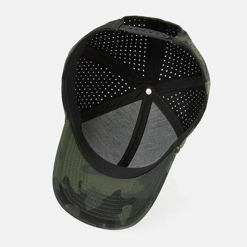 Blank 6 Panel Water Repellent Perforated Snapback Hats - 6266 foremosthat