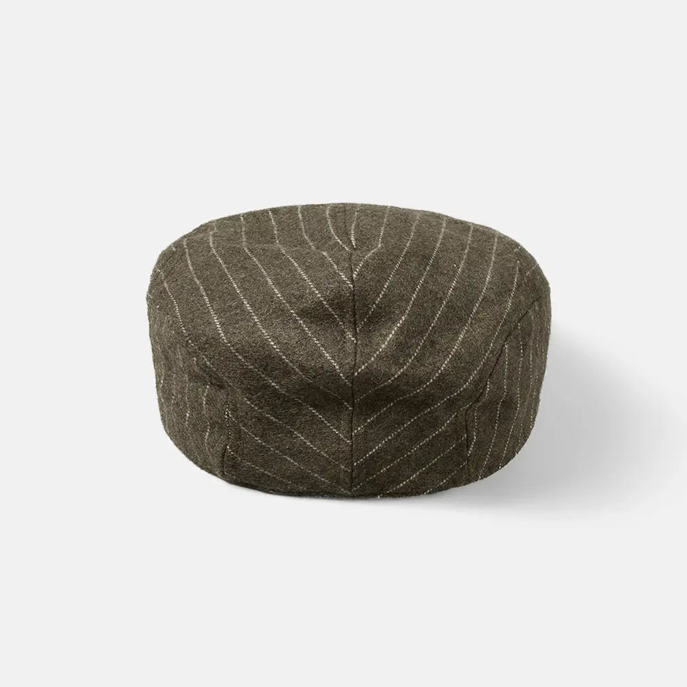 Blank Stripe Wool Flat Cap - 426 foremosthat