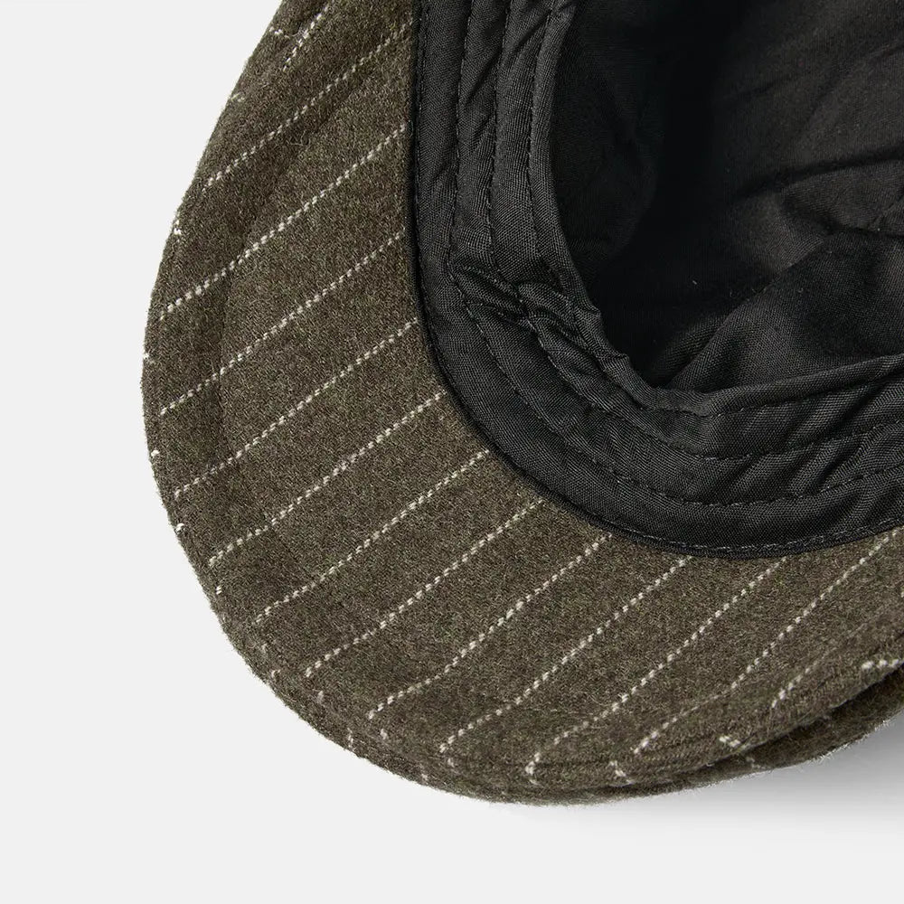 Blank Stripe Wool Flat Cap - 426 foremosthat