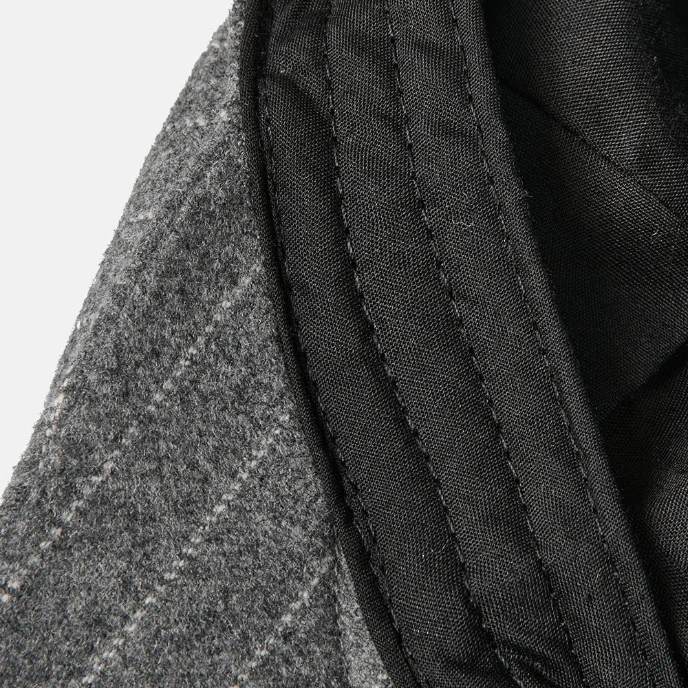 Blank Stripe Wool Newsboy Cap - 423 foremosthat