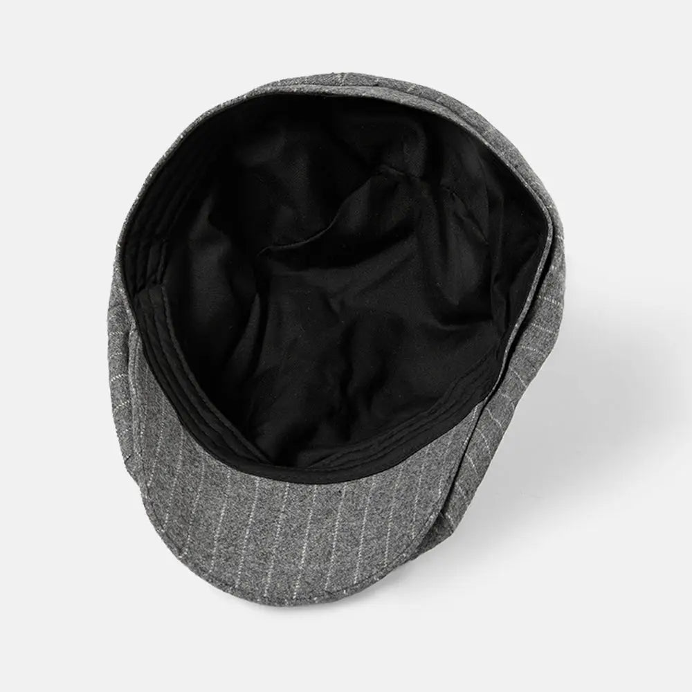 Blank Stripe Wool Newsboy Cap - 423 foremosthat