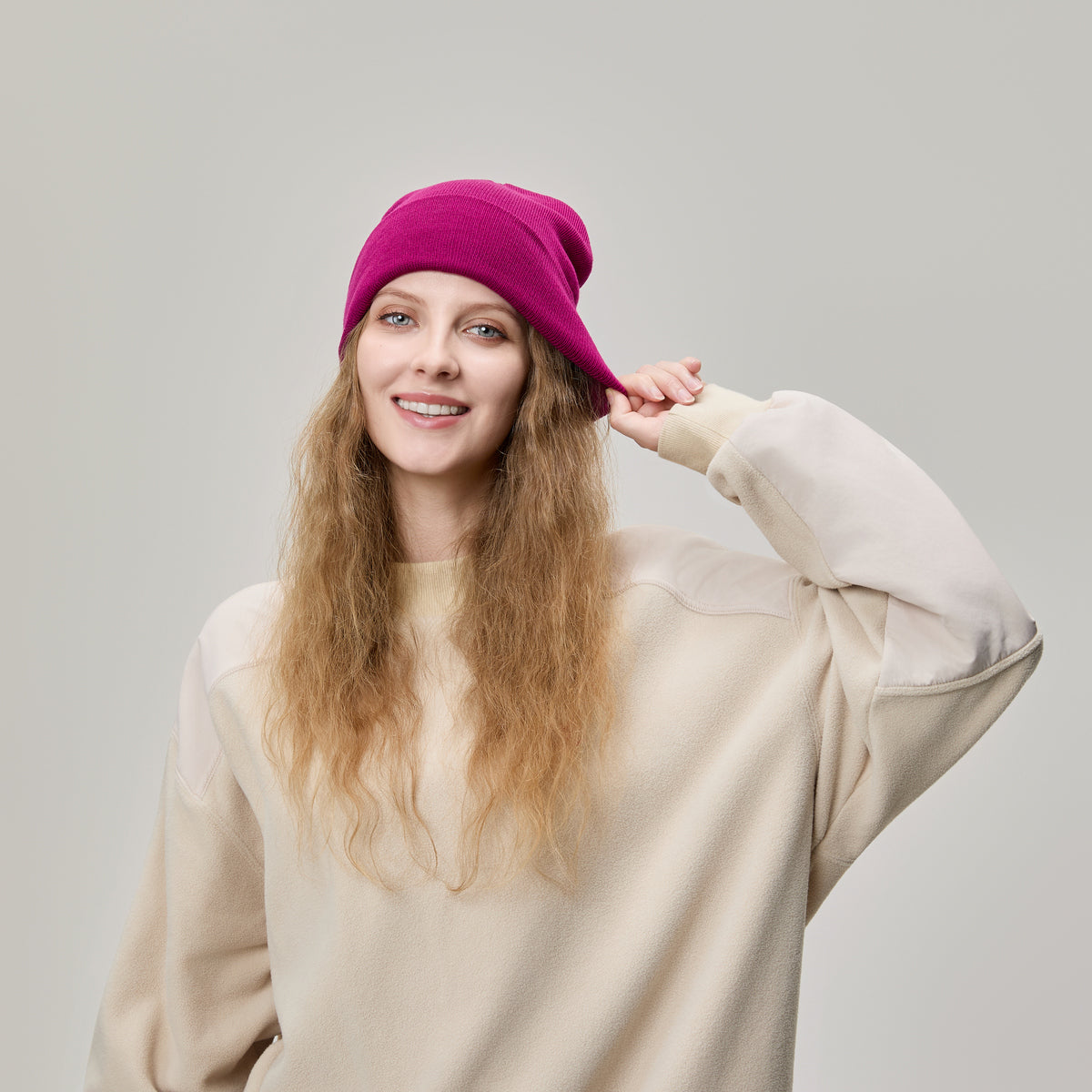 Blank Wool Blend Cuffed Beanie Wholesale - 1149 foremosthat