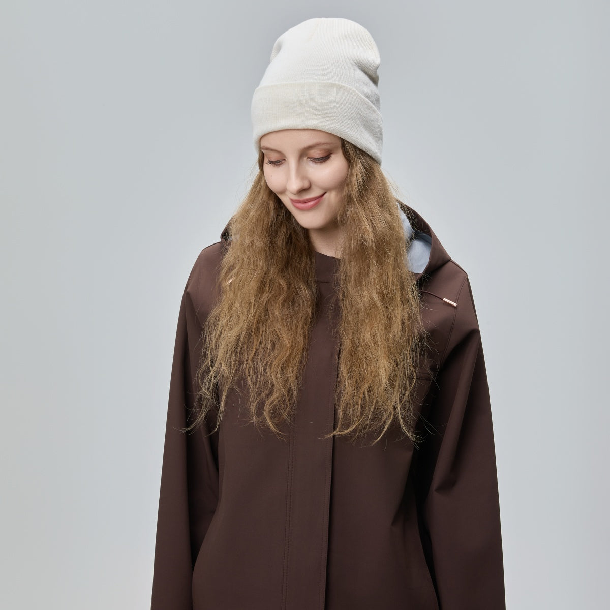 Blank Wool Blend Cuffed Beanie Wholesale - 1149 foremosthat