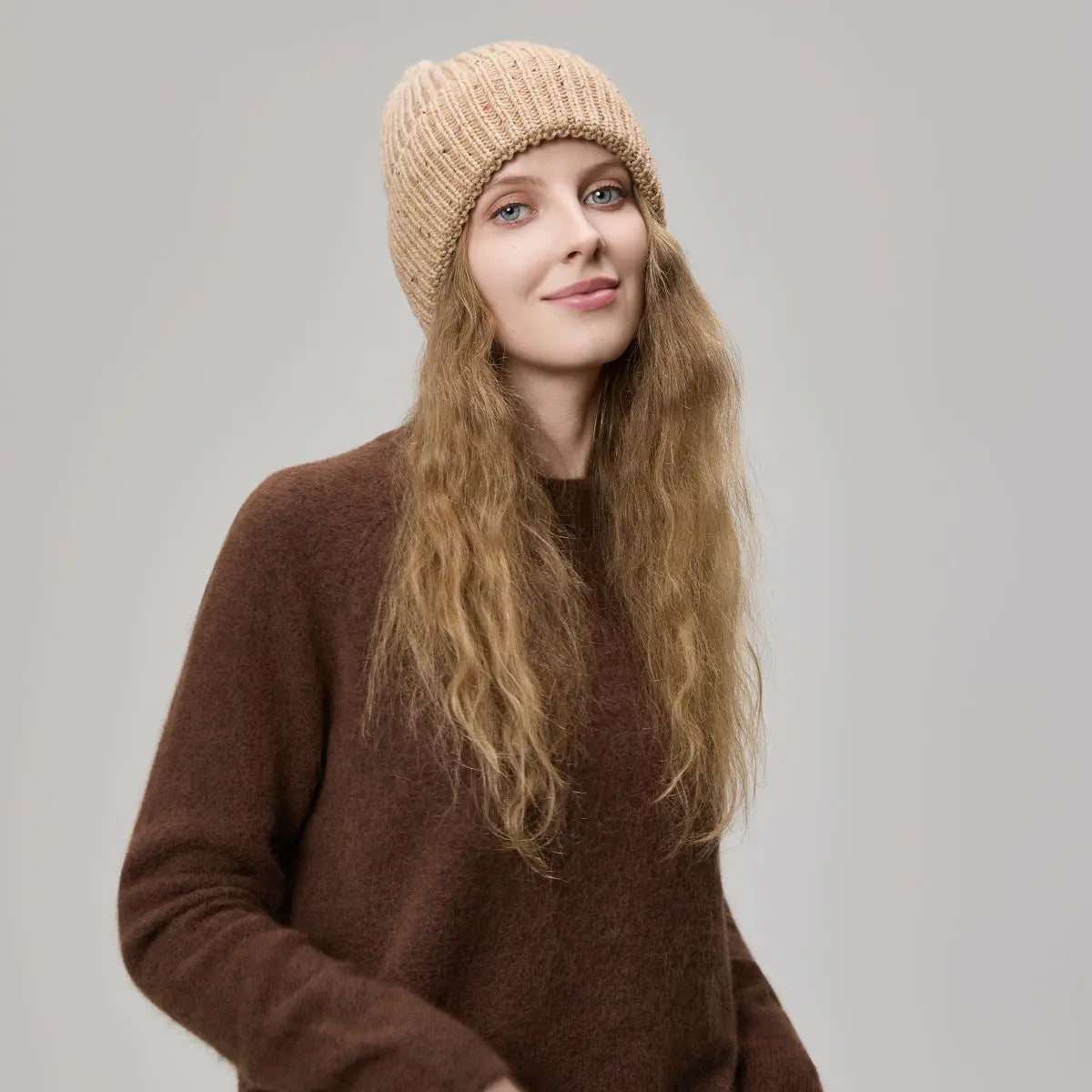 Blank Wool Flecked Pom Pom Beanie Wholesale - 1192 Foremost Hat-Wholesale & Custom Hats
