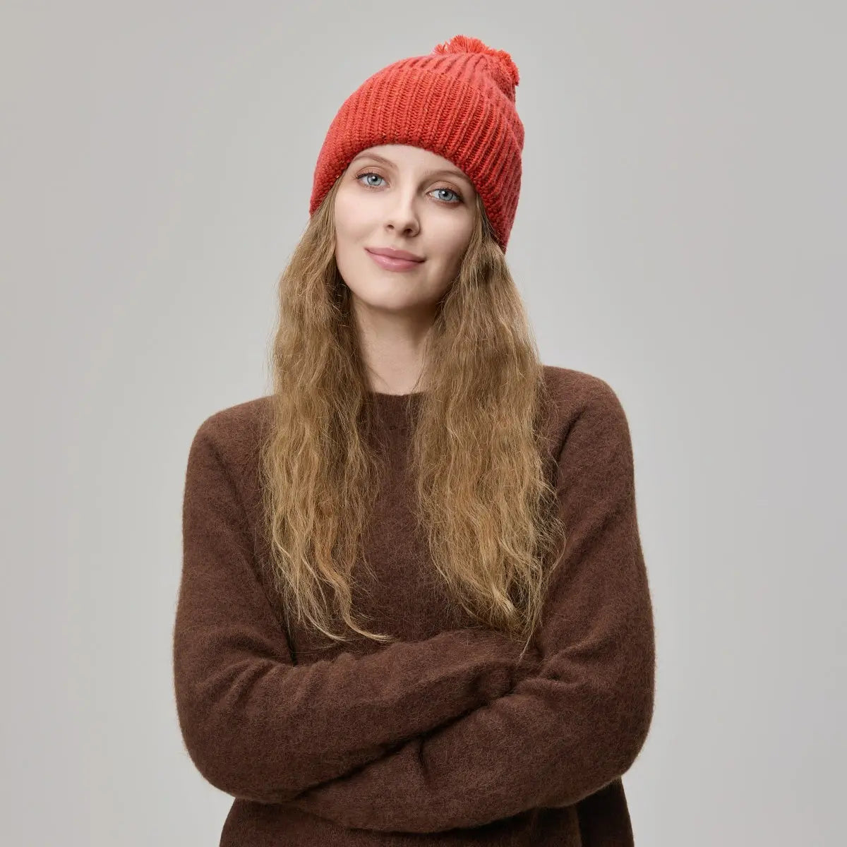 Blank Wool Flecked Pom Pom Beanie Wholesale - 1192 Foremost Hat-Wholesale & Custom Hats