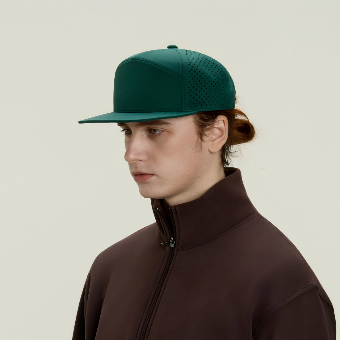 Blank Recycled 7 Panel Flat Bill Perforated Snapback Cap Wholesale - 6472 Foremost Hat-Wholesale & Custom Hats