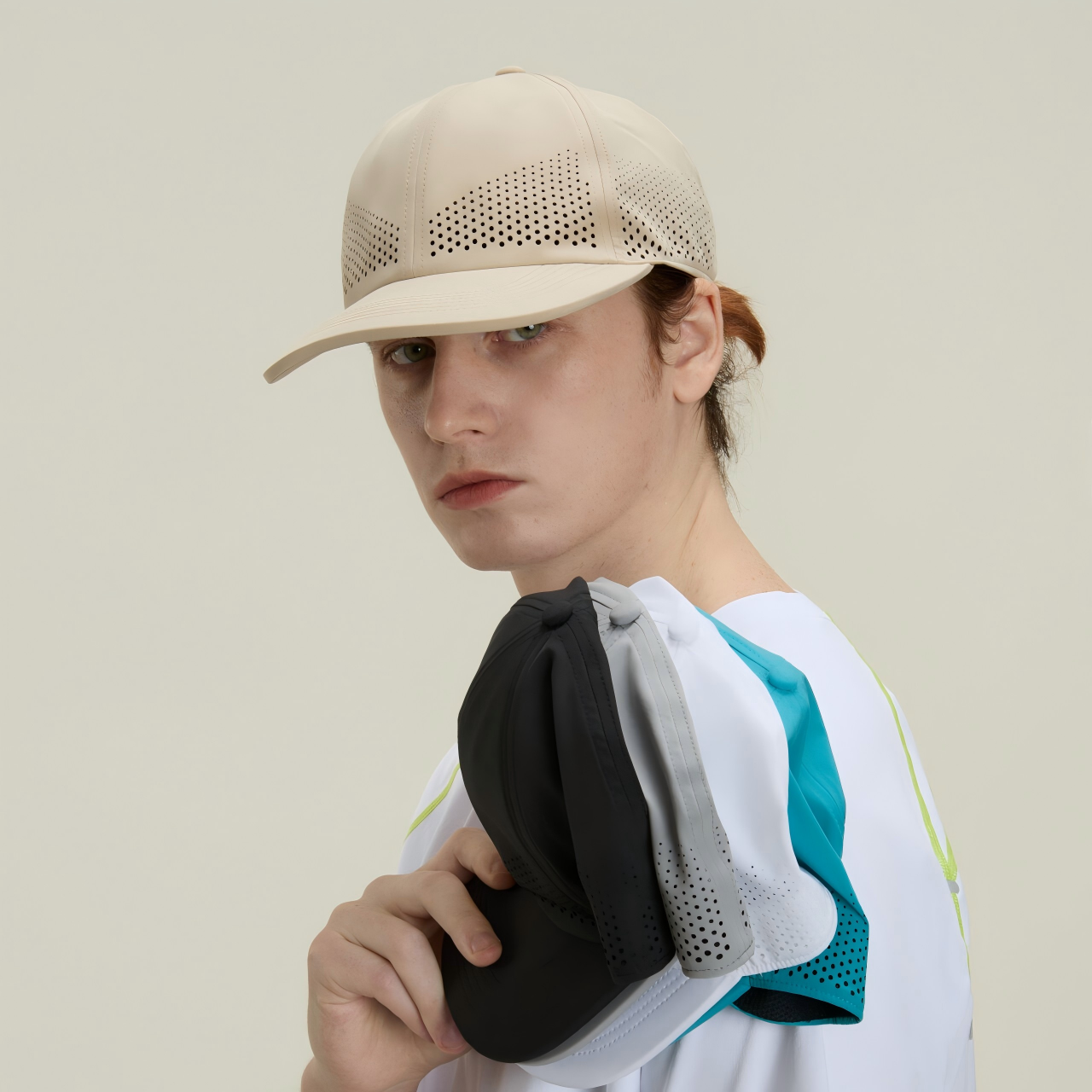 Blank Recycled 6 Panel Performance Perforated Dad Hat Wholesale - 6445 Foremost Hat-Wholesale & Custom Hats