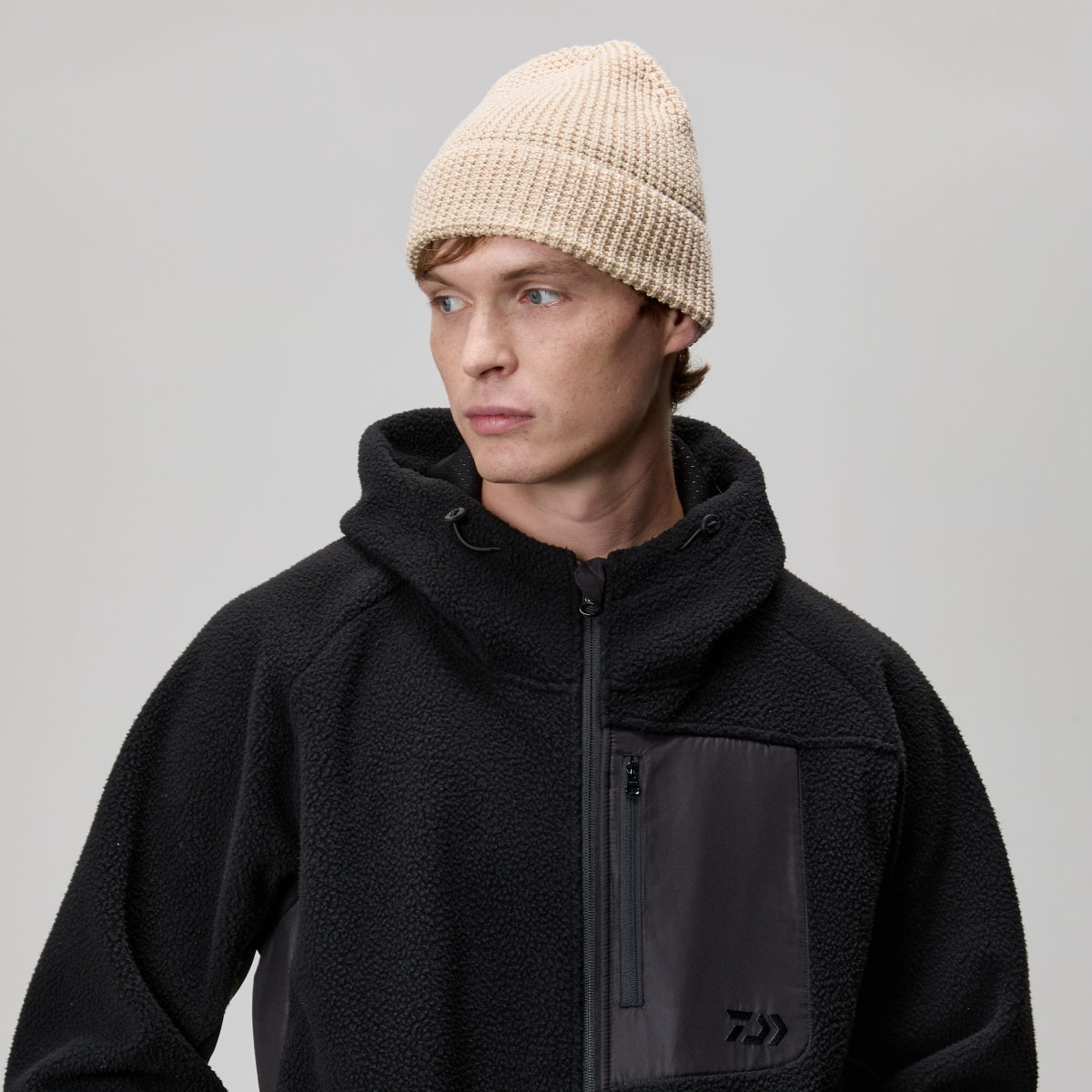 Blank Knit Cuffed Wool Waffle Beanie Wholesale - 1546 foremosthat