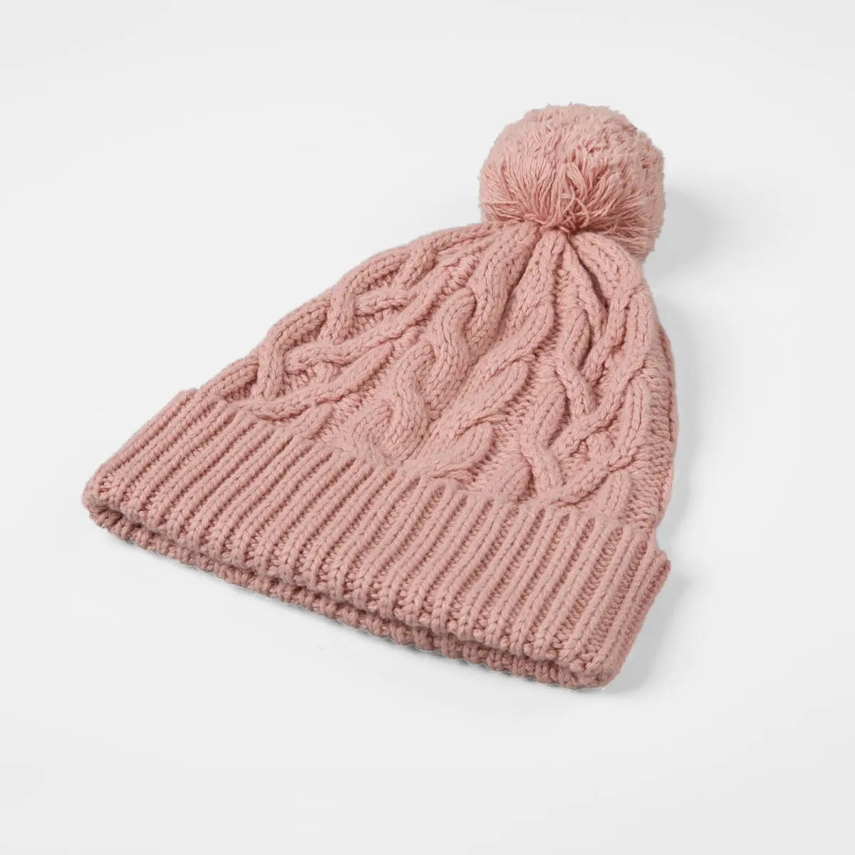 Blank Cable Knit Pom Pom Beanie Wholesale - 1168 Foremost Hat-Wholesale & Custom Hats