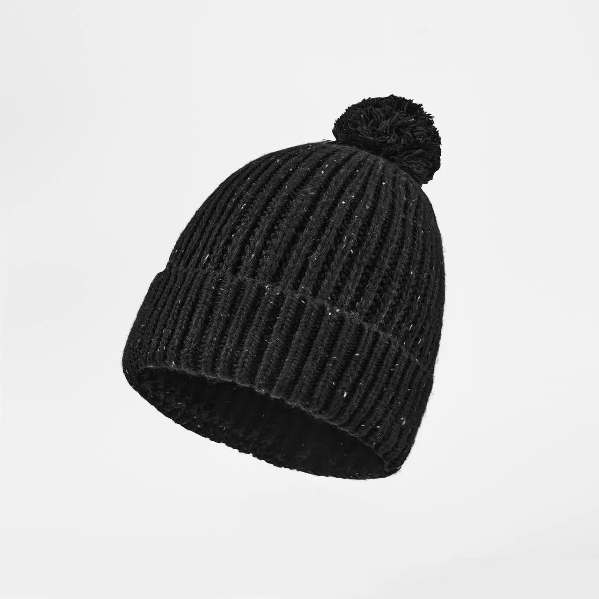 Blank Wool Flecked Pom Pom Beanie Wholesale - 1192 Foremost Hat-Wholesale & Custom Hats
