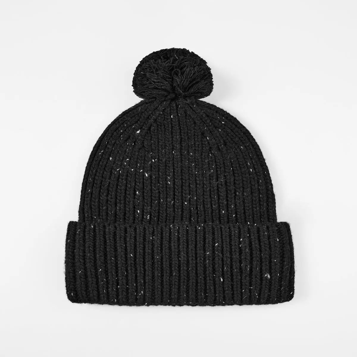Blank Wool Flecked Pom Pom Beanie Wholesale - 1192 Foremost Hat-Wholesale & Custom Hats