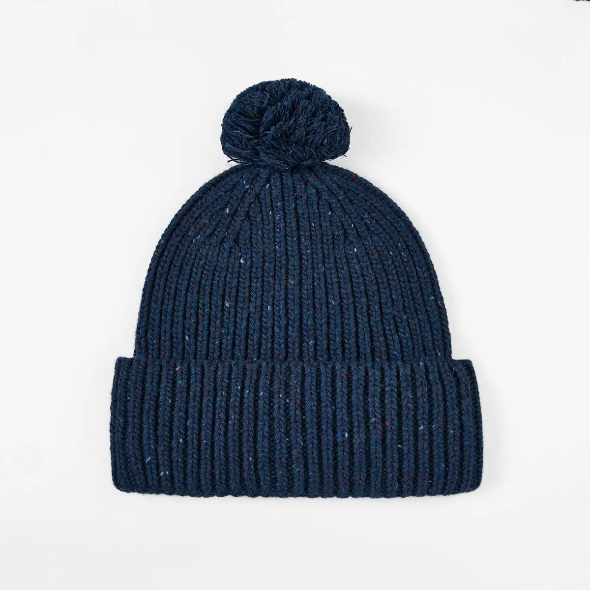 Blank Wool Flecked Pom Pom Beanie Wholesale - 1192 Foremost Hat-Wholesale & Custom Hats