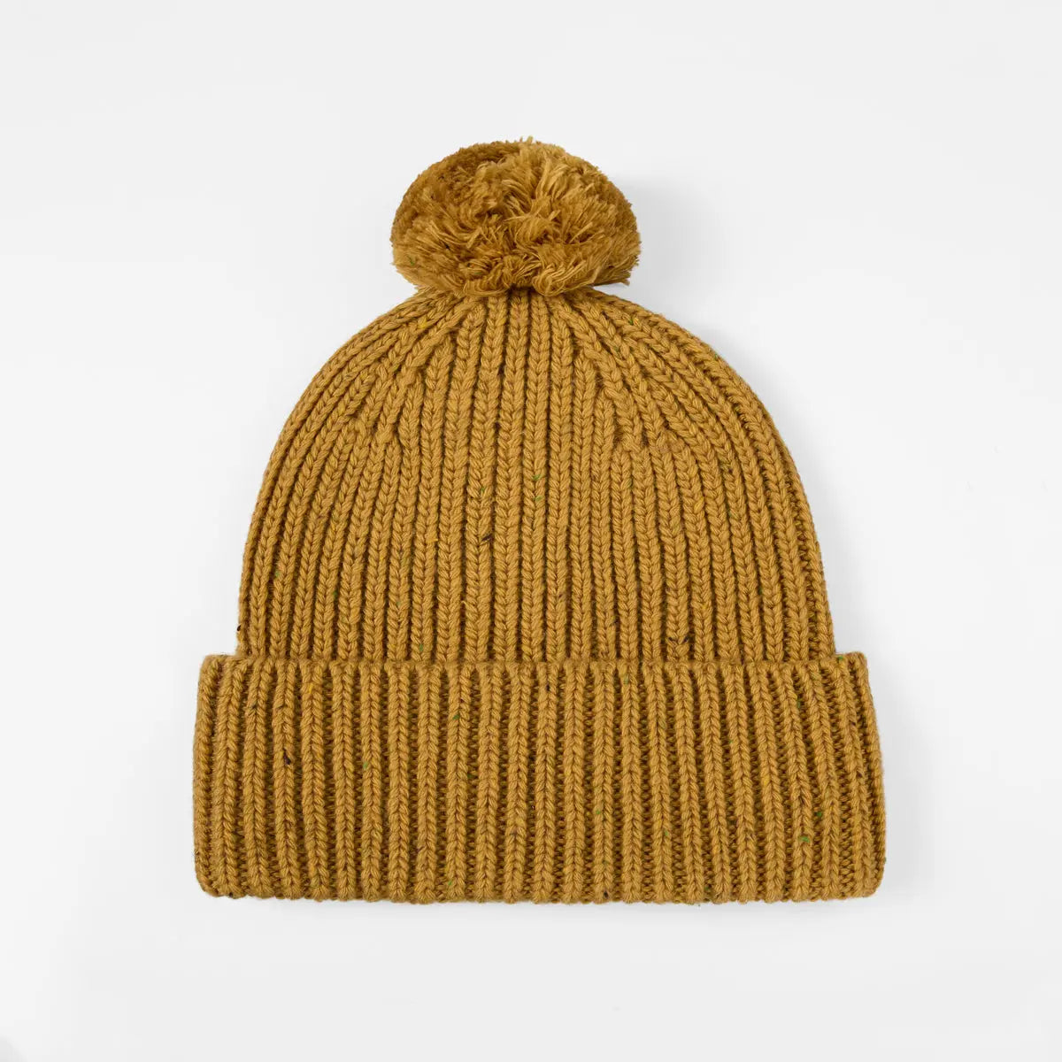 Blank Wool Flecked Pom Pom Beanie Wholesale - 1192 Foremost Hat-Wholesale & Custom Hats