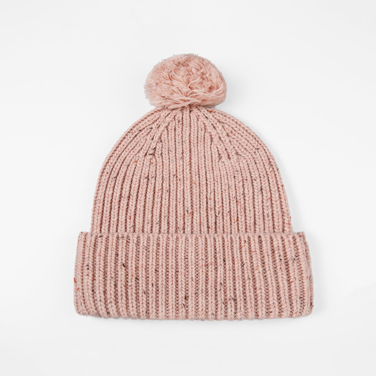 Blank Wool Flecked Pom Pom Beanie Wholesale - 1192 foremosthat