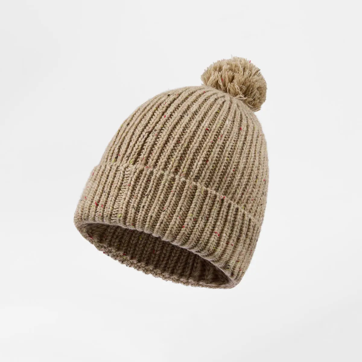 Blank Wool Flecked Pom Pom Beanie Wholesale - 1192 Foremost Hat-Wholesale & Custom Hats