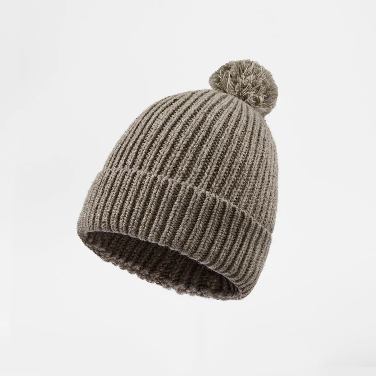 Blank Wool Flecked Pom Pom Beanie Wholesale - 1192 Foremost Hat-Wholesale & Custom Hats