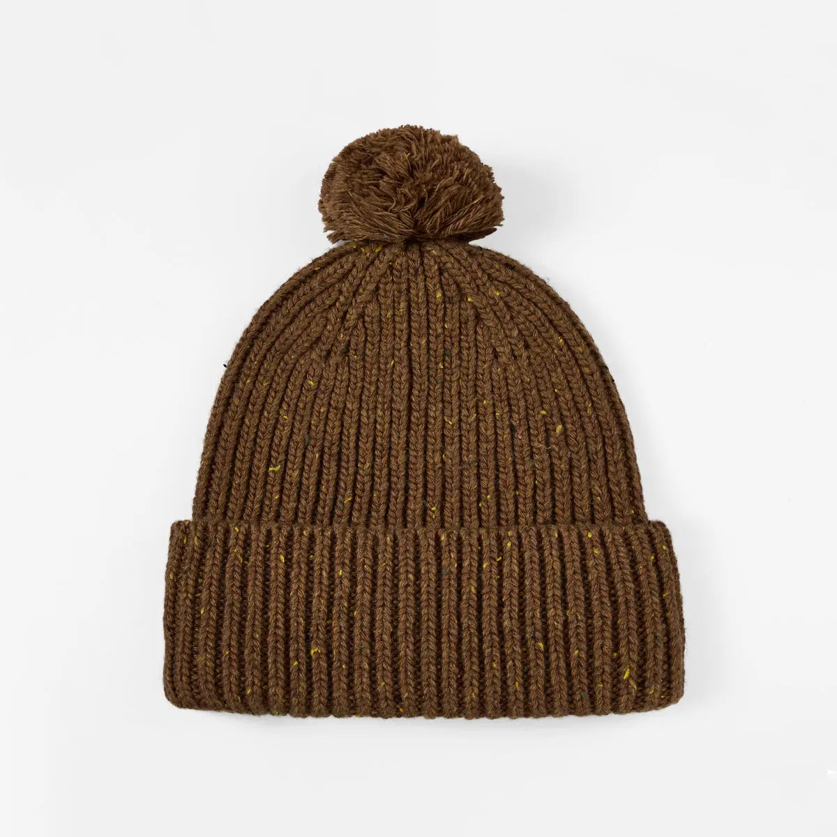 Blank Wool Flecked Pom Pom Beanie Wholesale - 1192 Foremost Hat-Wholesale & Custom Hats