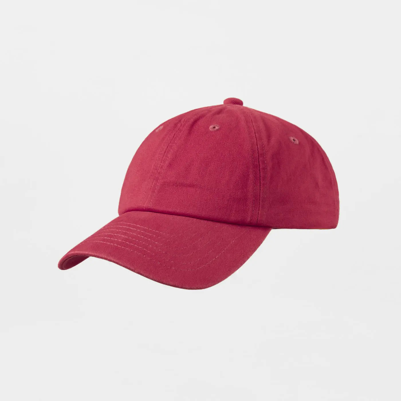 Blank Unstructured Cotton Sanded Dad Hat - 6019 Red Foremost Hat