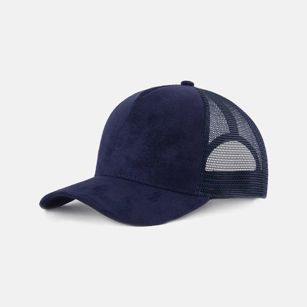 Blank 5 Panel Suede Trucker Hats Wholesale - 6710 foremosthat