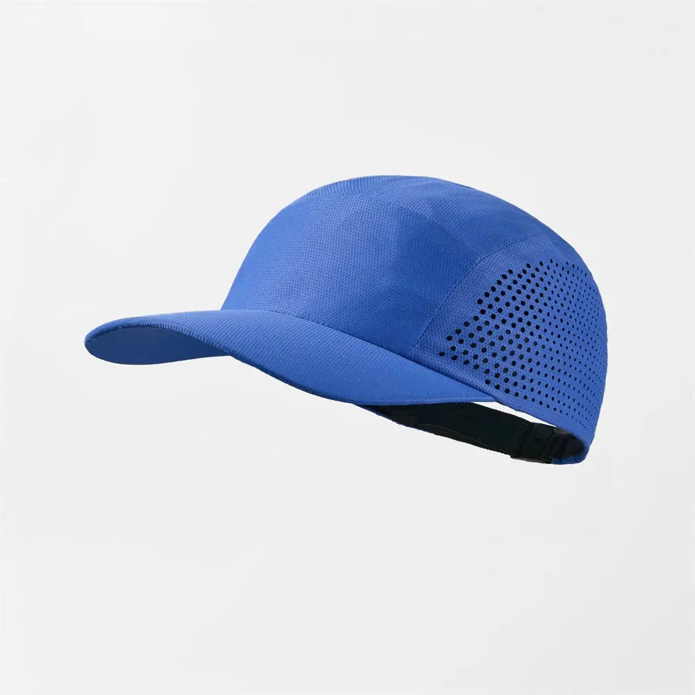 Blank Seamless Perforated Water Repellent Lightweight Running Cap - 5027 R.Blue foremosthat